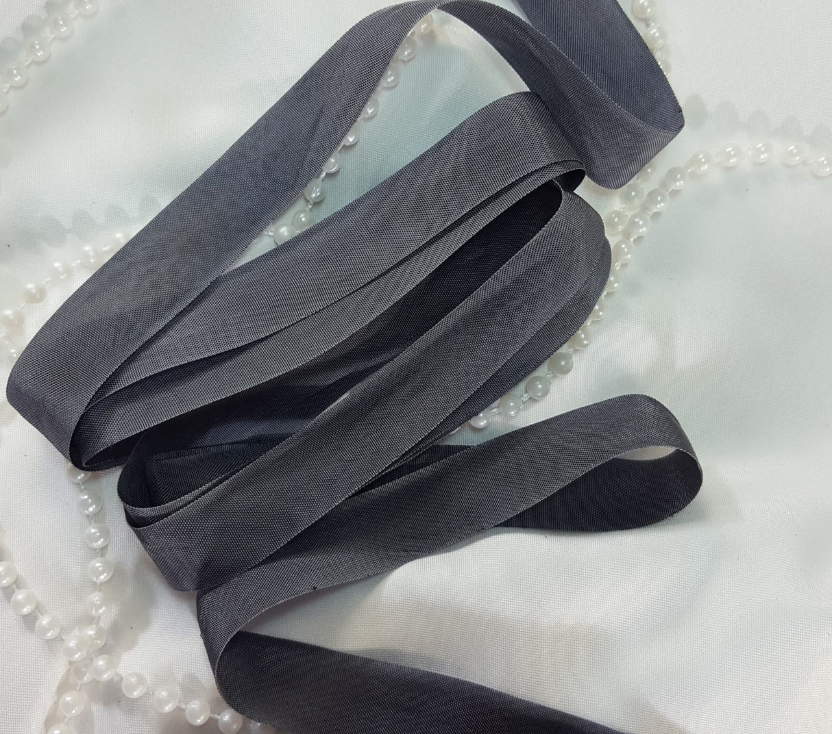 Seam Binding - SI - Charcoal - 5 meters