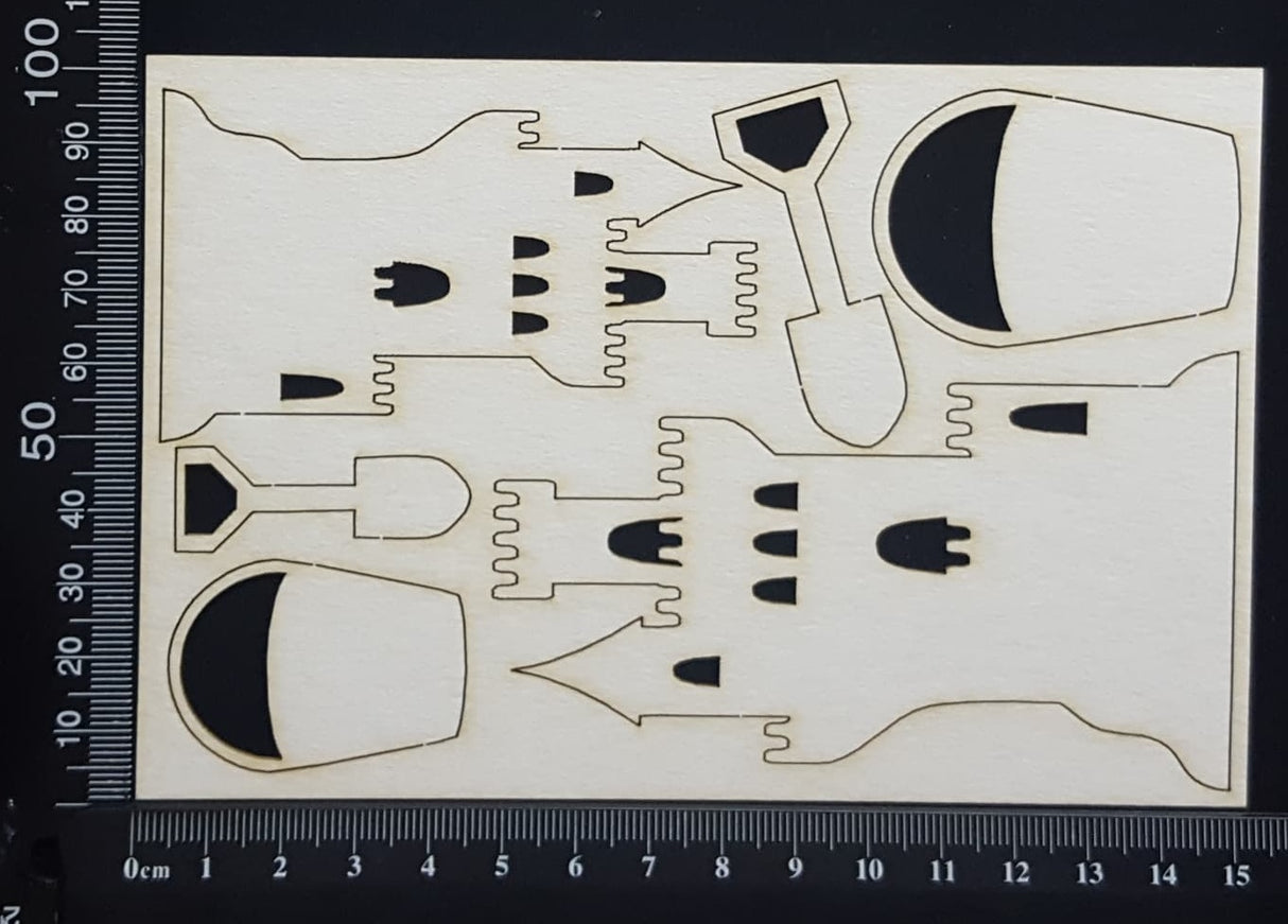 Sandcastle Set - White Chipboard