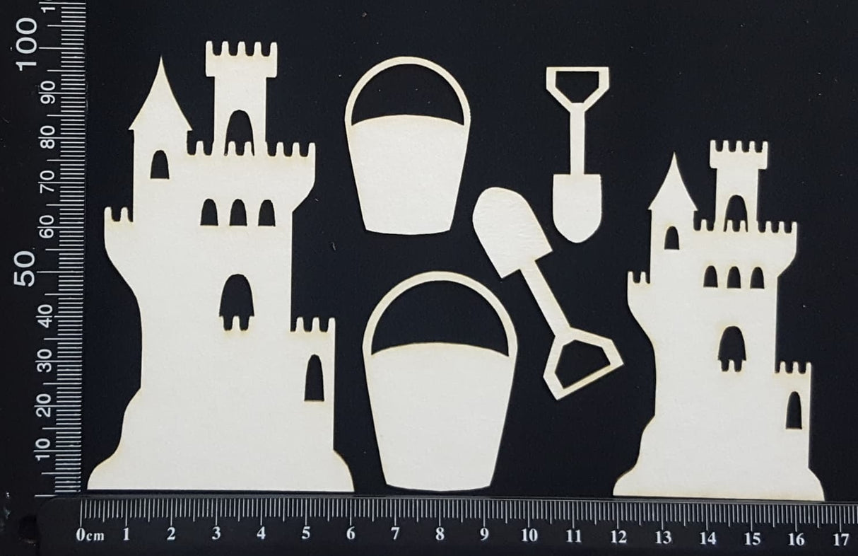 Sandcastle Set - White Chipboard
