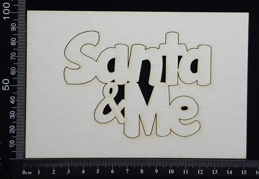Santa & Me - White Chipboard