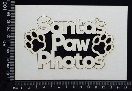 Santa’s Paw Photos - White Chipboard