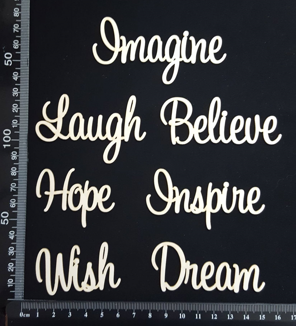 Sapphire Word Set - B - White Chipboard