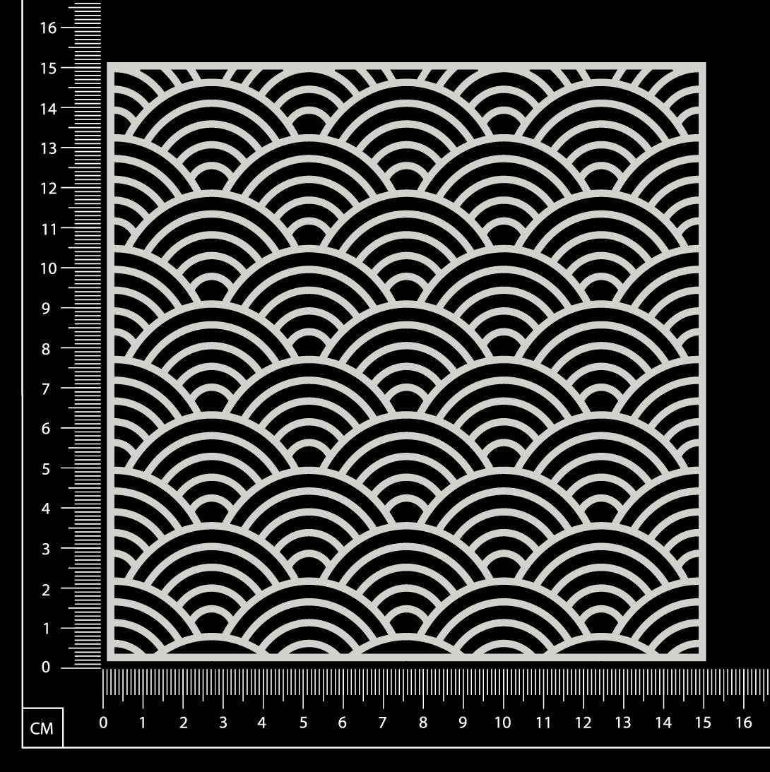Scalloped Mesh - AA - White Chipboard