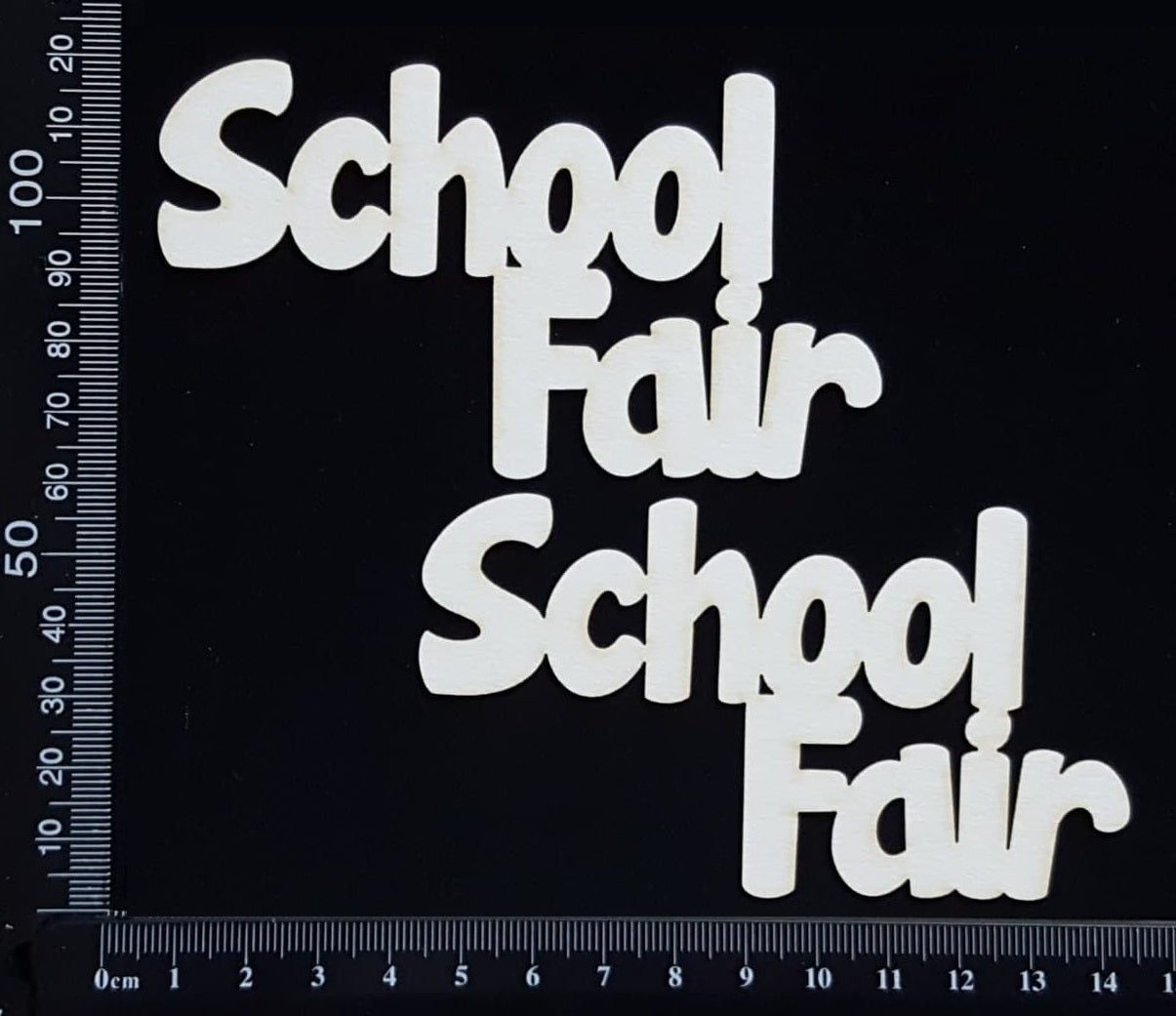 School Fair - Set of 2 - Small - White Chipboard