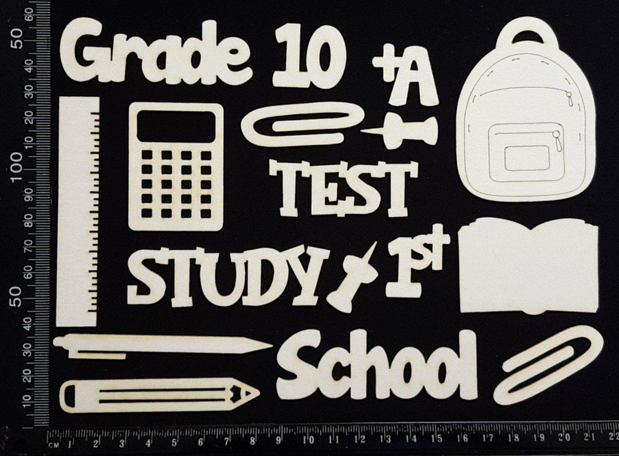 School Elements - Grade 10 - White Chipboard