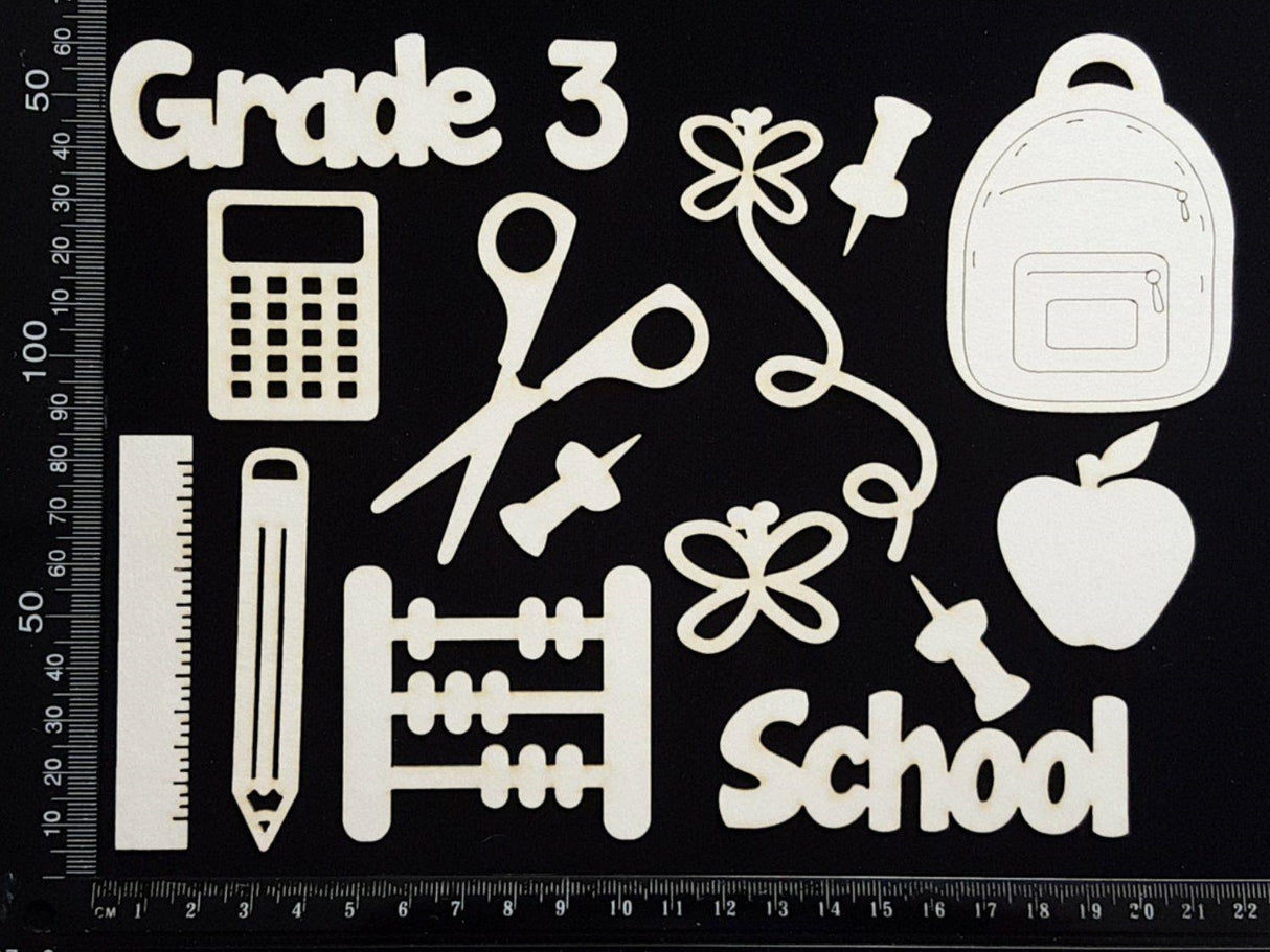 School Elements - Grade 3 - White Chipboard