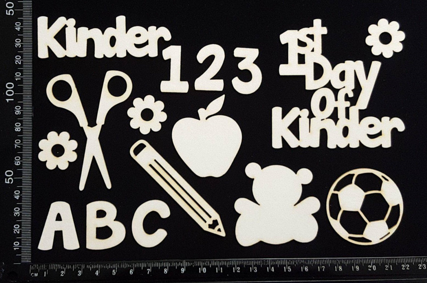 School Elements - Kinder - White Chipboard