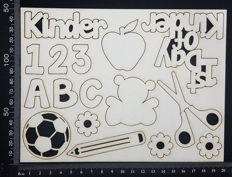 School Elements - Kinder - White Chipboard