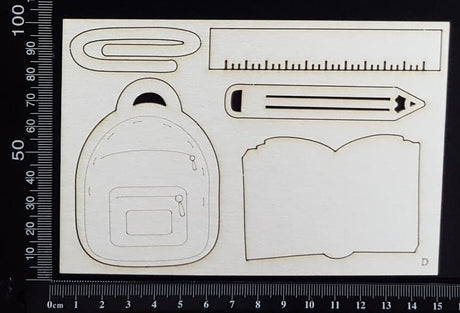 School Elements - Set D - White Chipboard