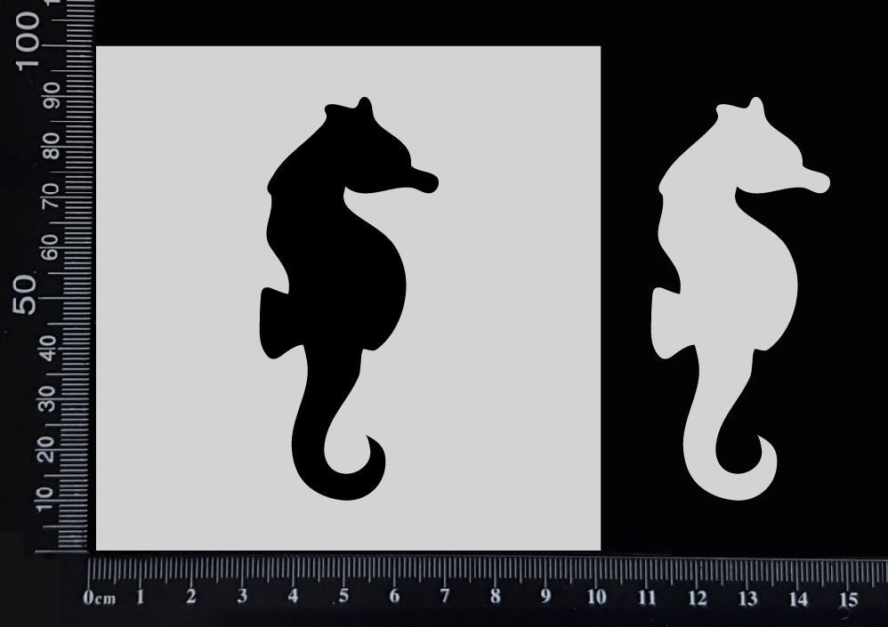Seahorse - A - Stencil - 100mm x 100mm