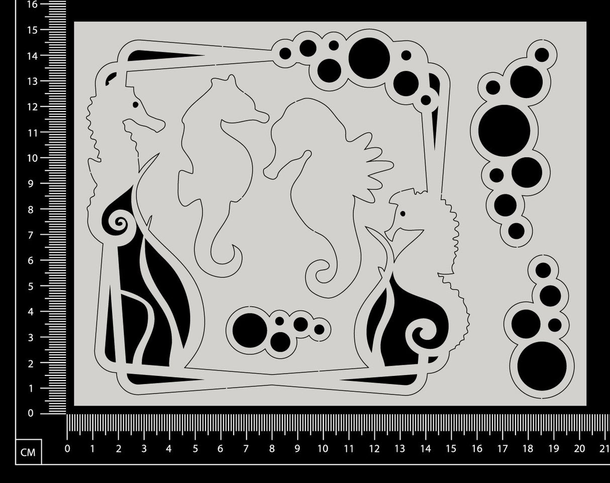 Seahorse Frame Set - White Chipboard