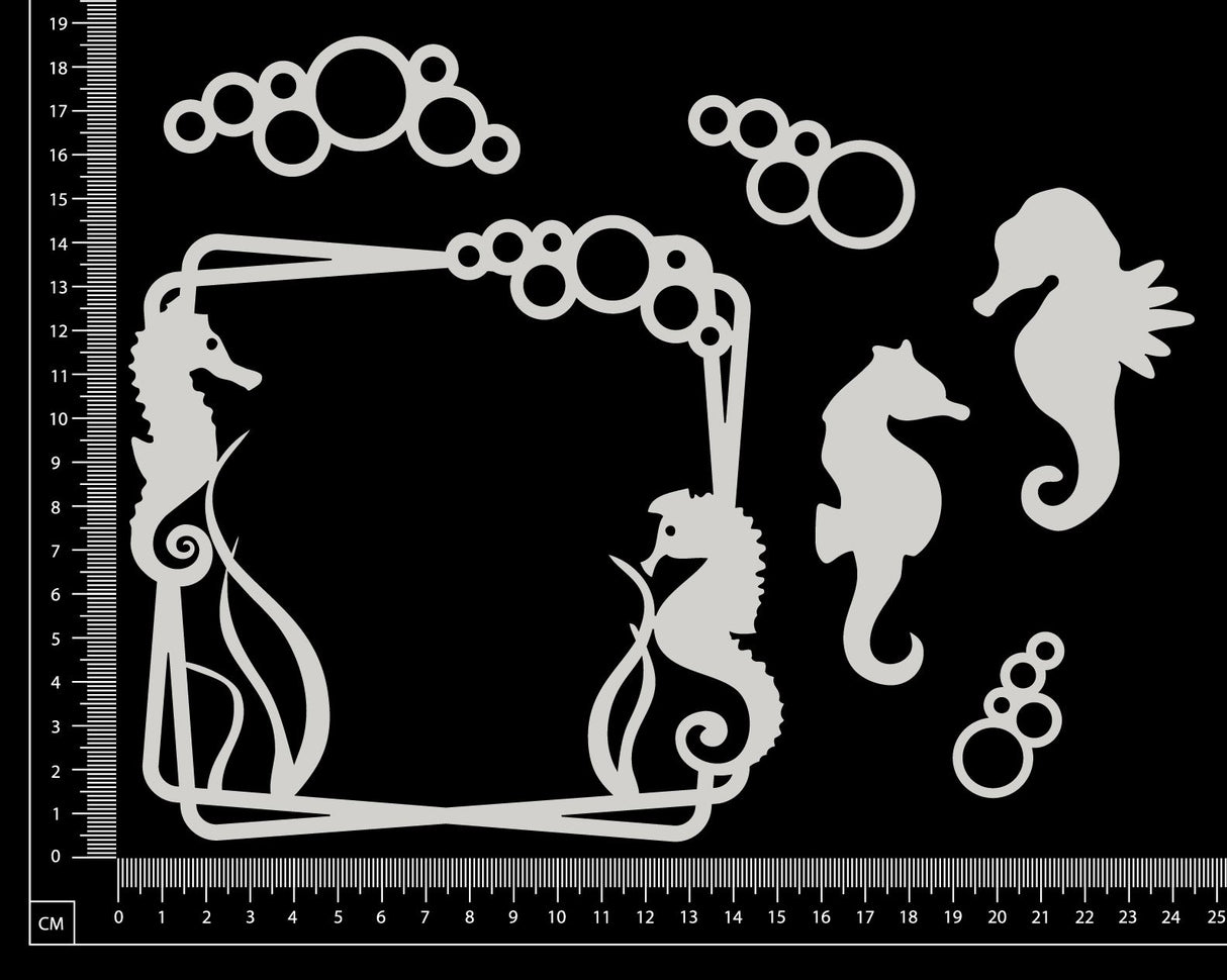 Seahorse Frame Set - White Chipboard
