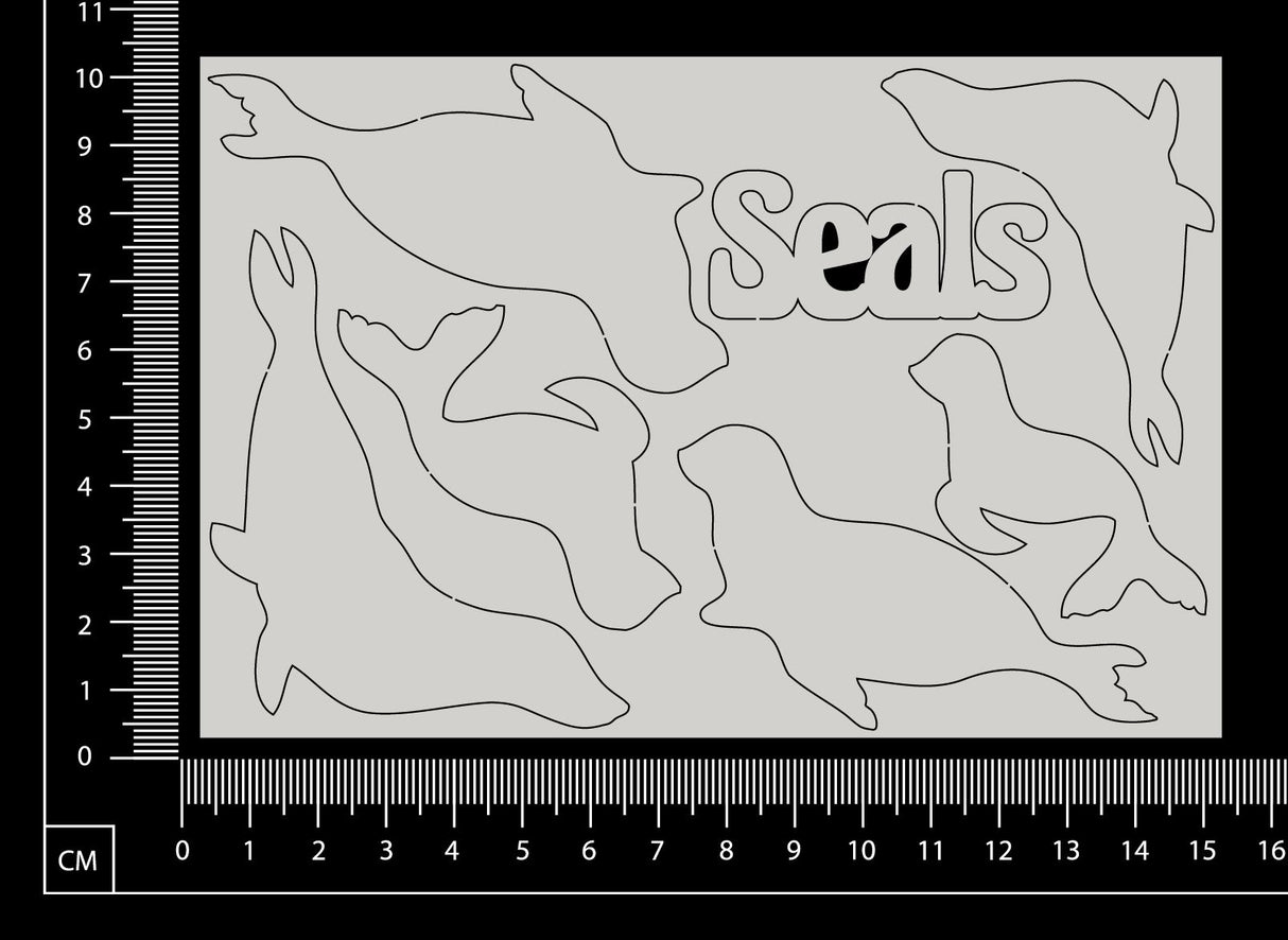 Seals Set - White Chipboard