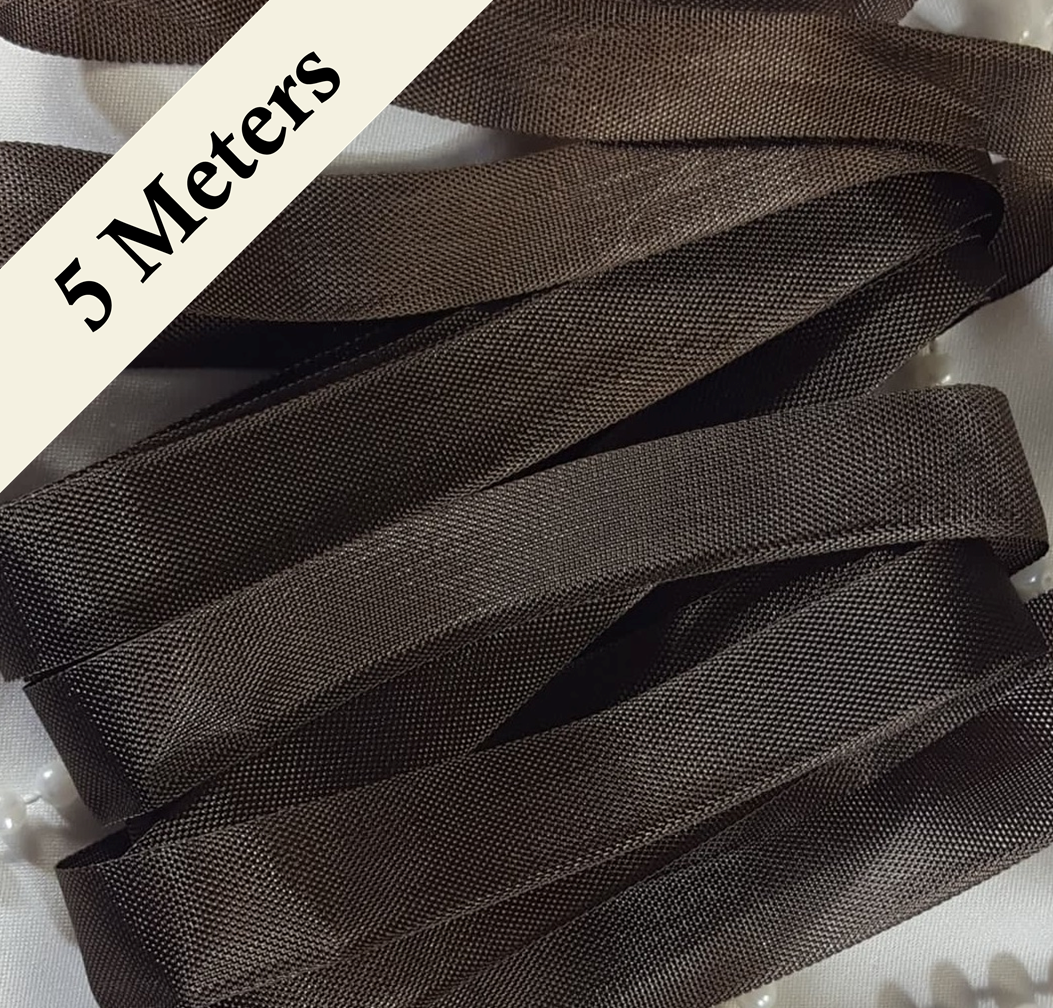 Seam Binding - ZK - Mimi Brown - 5 meters