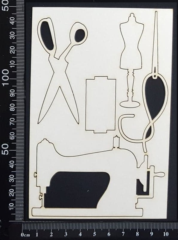 Sewing Set - White Chipboard