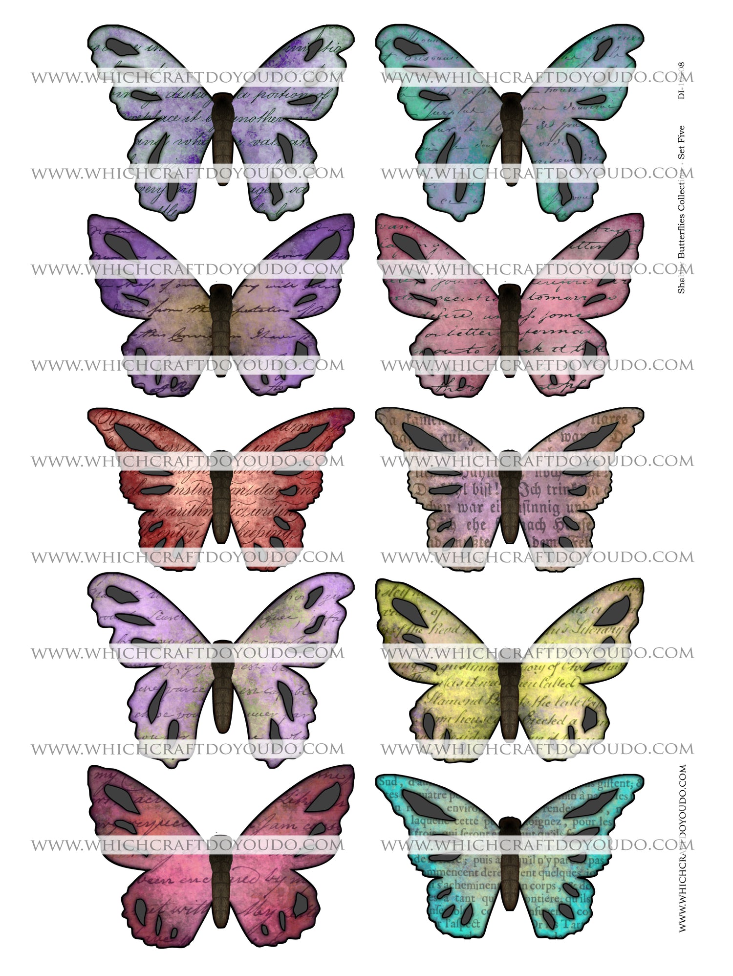 Shabby Butterflies Collection - Set Five - DI-10208 - Digital Download