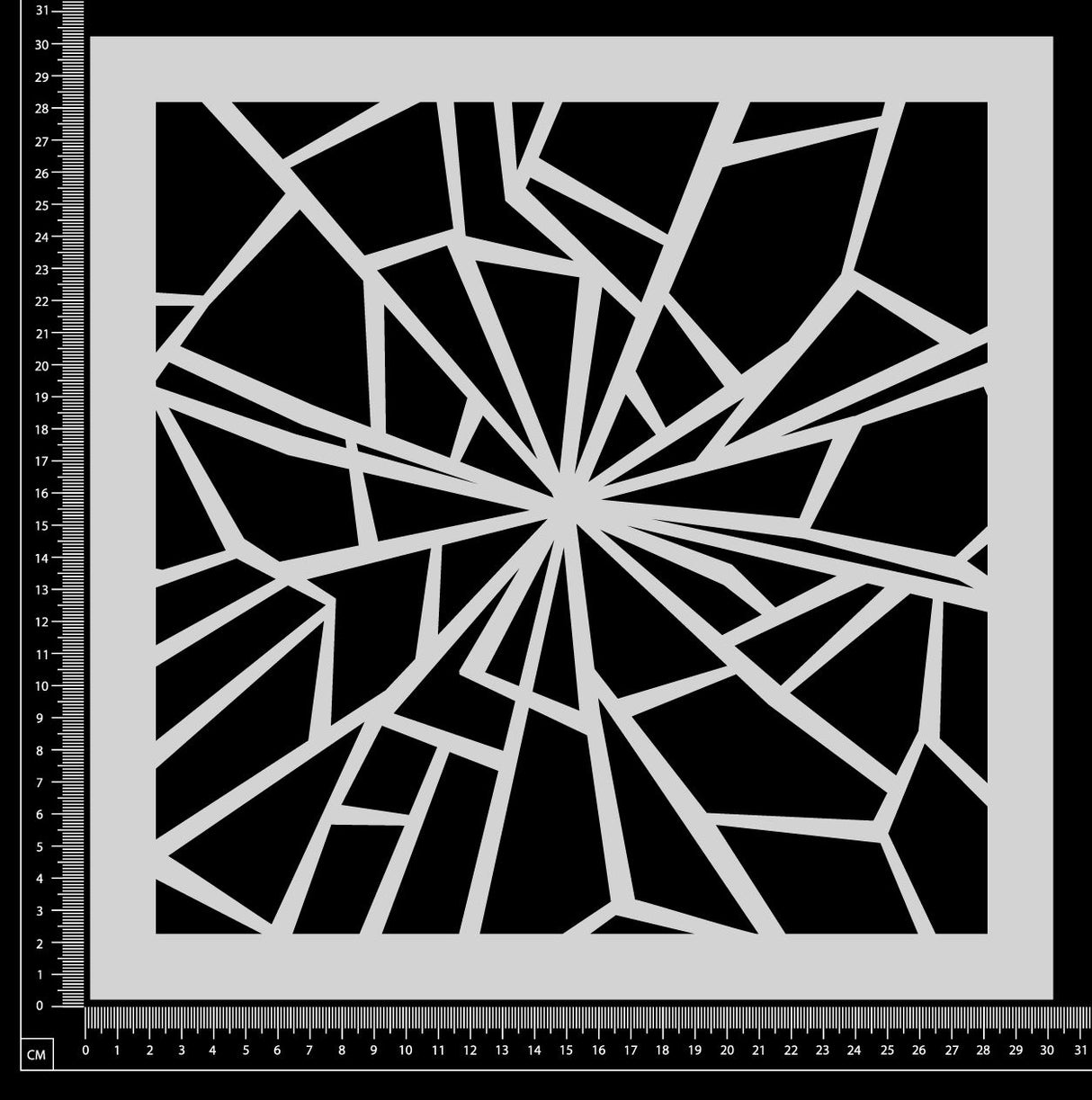 Shattered Glass - BC - Stencil - 300mm x 300mm