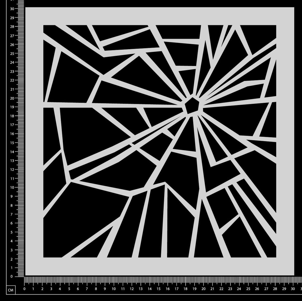 Shattered Glass - DC - Stencil - 300mm x 300mm