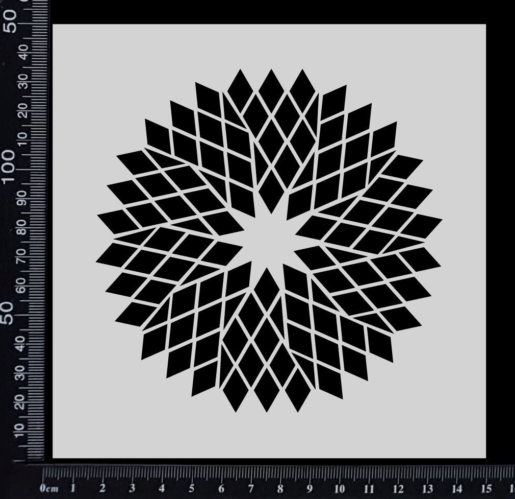 Shattered - Stencil - 150mm x 150mm