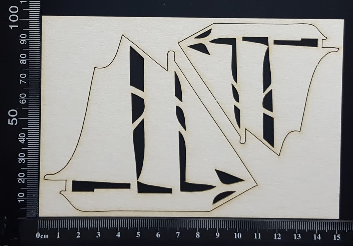 Ships Set - White Chipboard