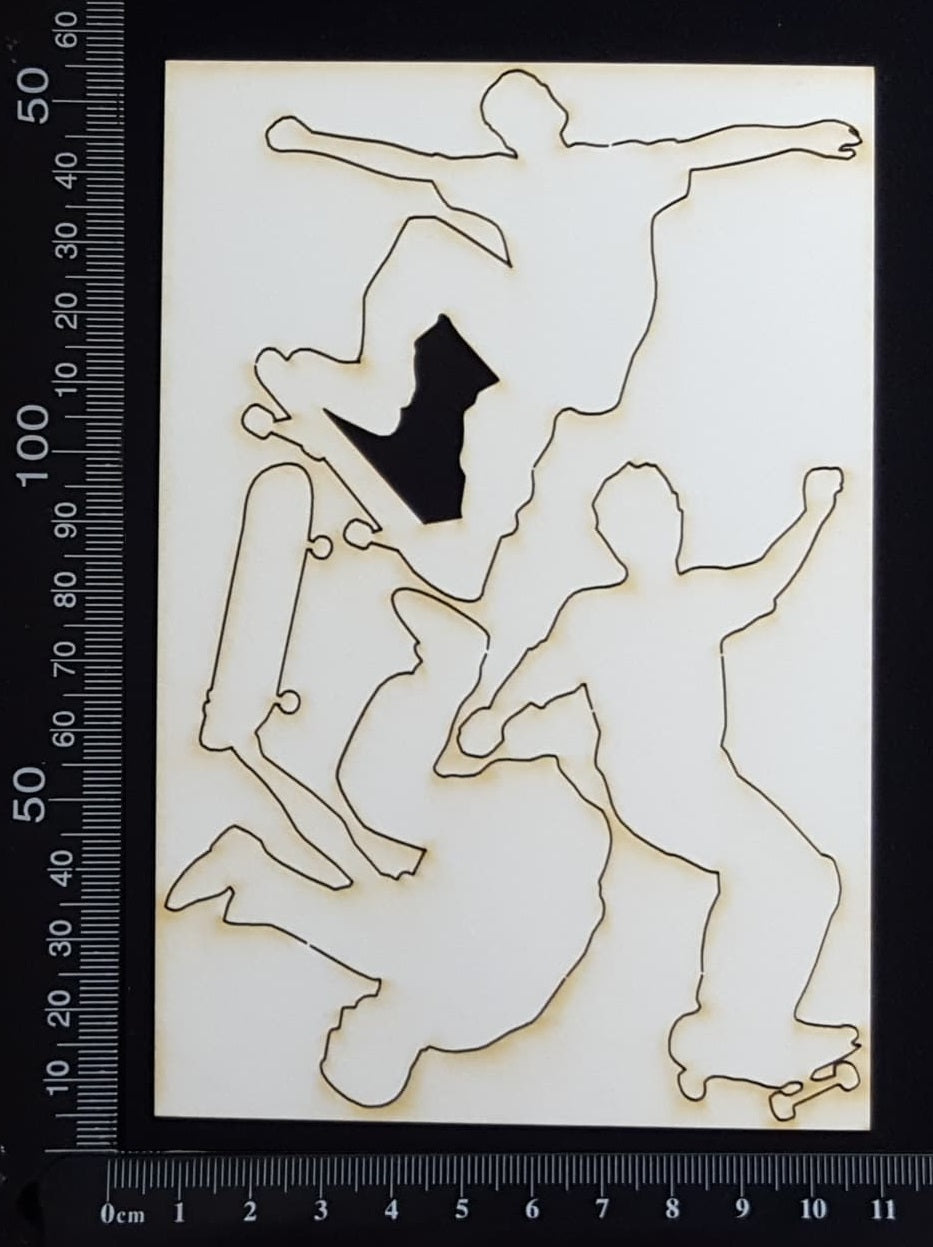 Skateboarders - White Chipboard