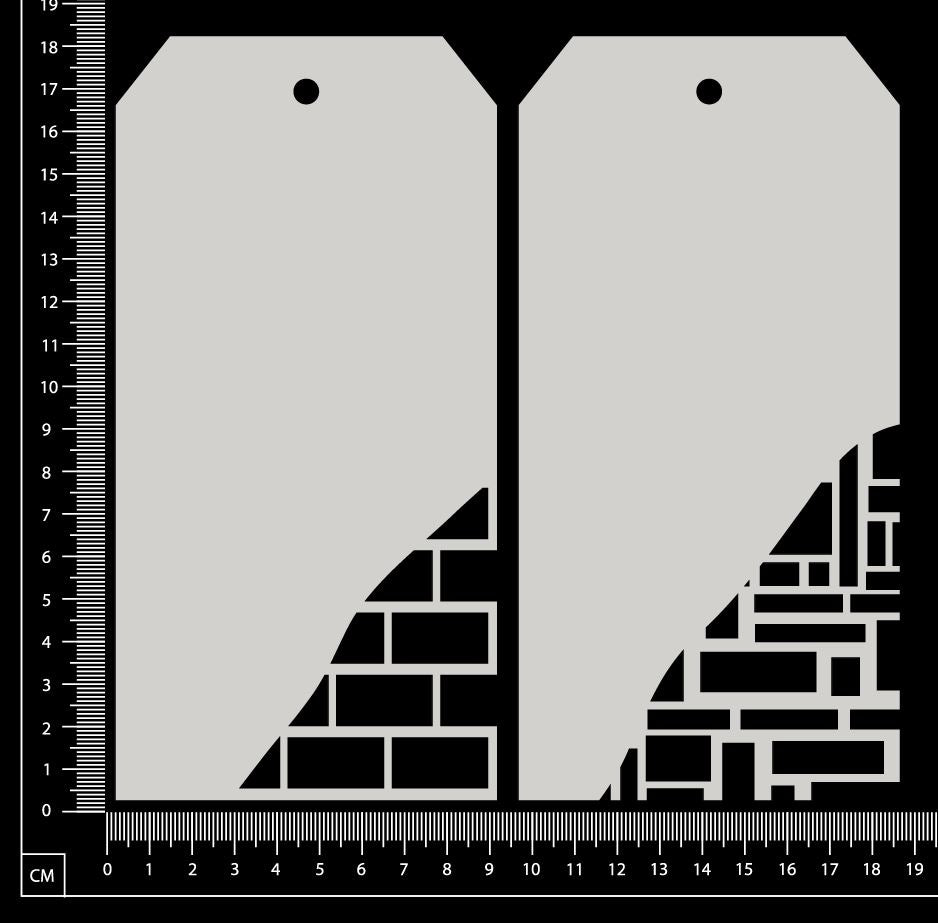 Skeleton Tag Set - AL - Large - White Chipboard