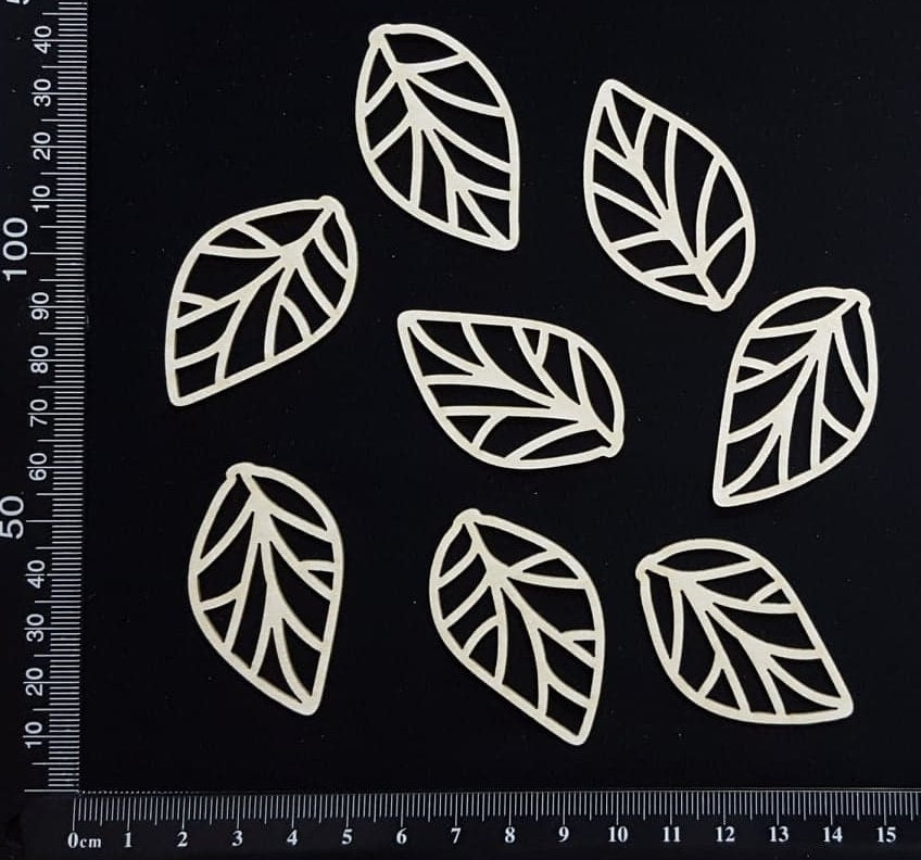 Skeleton Leaves Set - A - White Chipboard