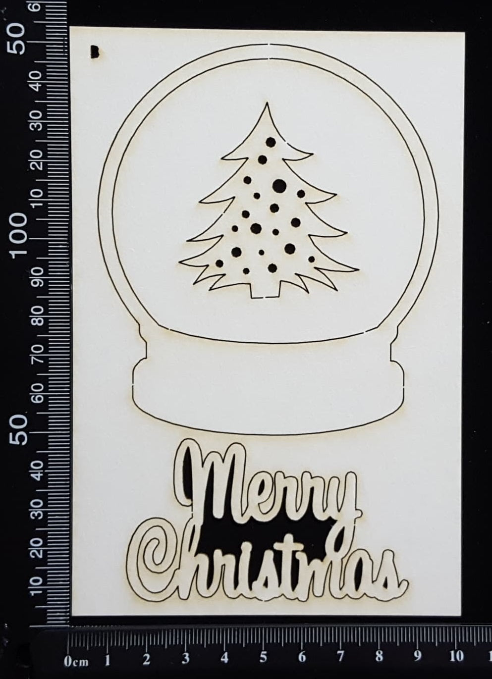 Snow Globe Set - B - White Chipboard