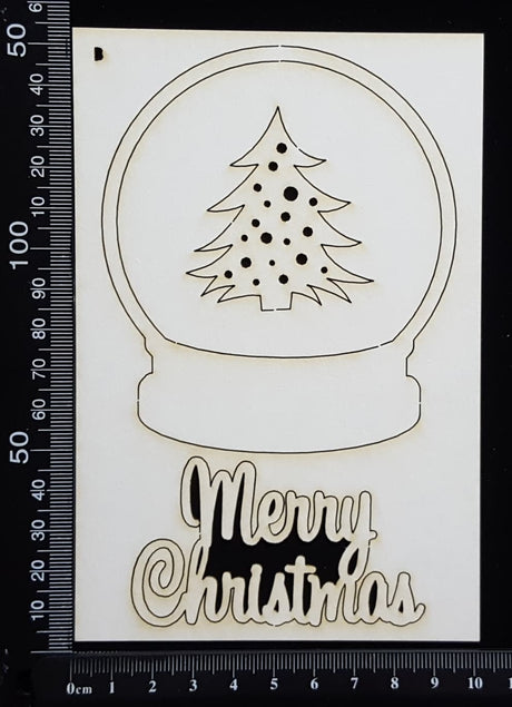 Snow Globe Set - B - White Chipboard