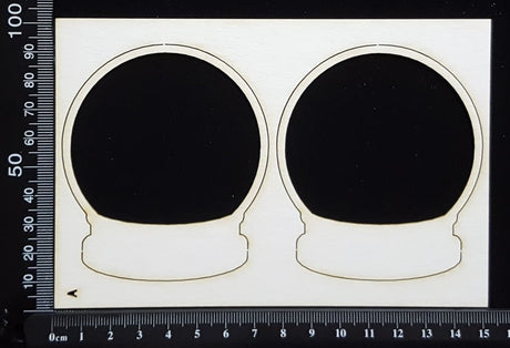 Snow Globe Set - A - White Chipboard