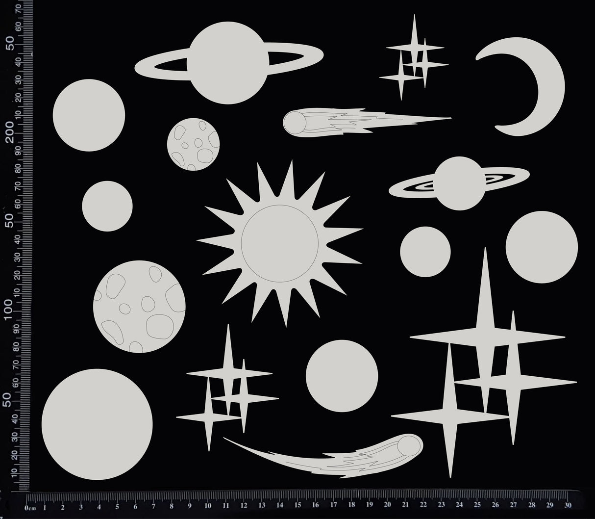 Solar System Set - White Chipboard