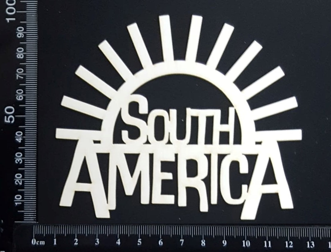 South America - White Chipboard