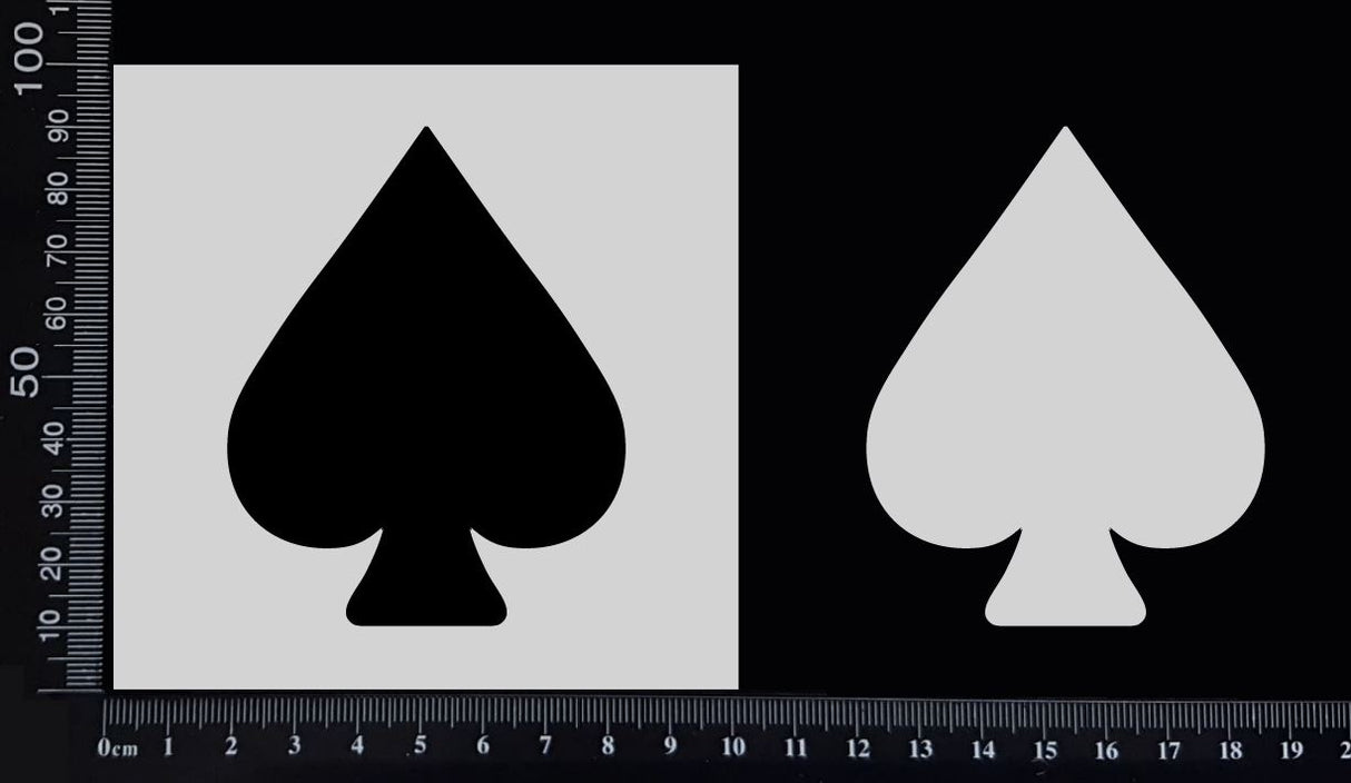 Spade - Stencil - 100mm x 100mm