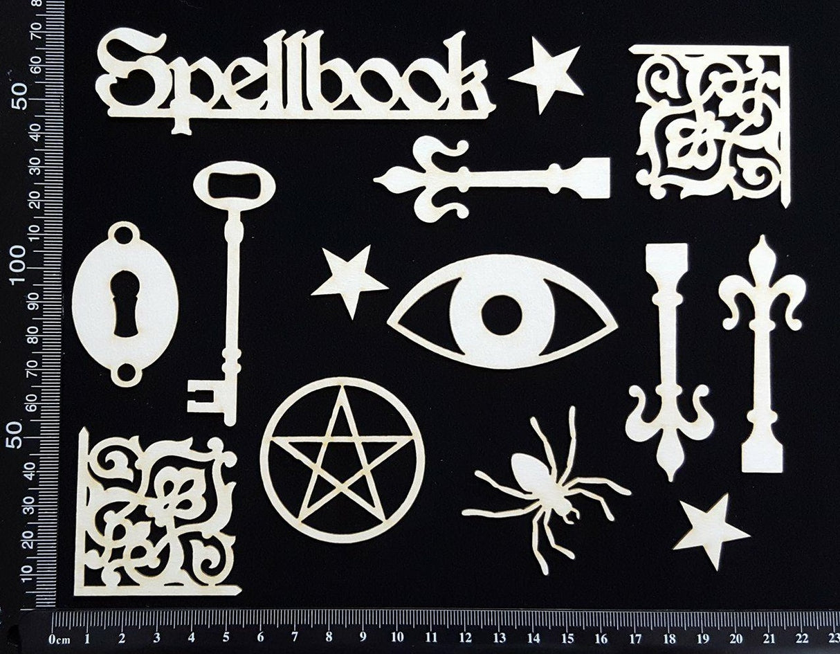 Spellbook Elements - A - White Chipboard