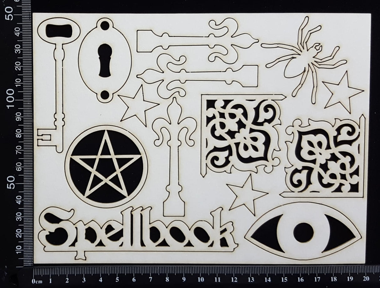 Spellbook Elements - A - White Chipboard