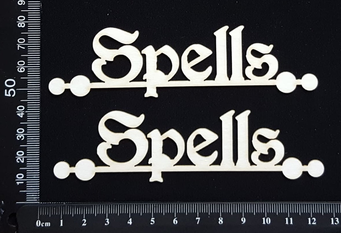 Spells - Set of 2 - White Chipboard