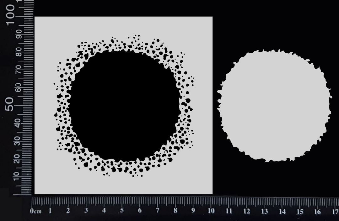 Splatter Circle - Stencil - 100mm x 100mm