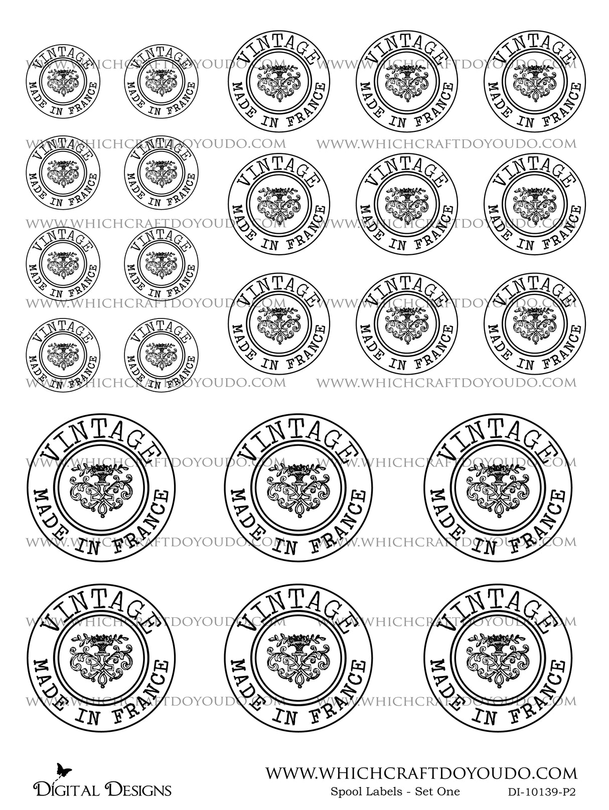 FREEBIE - Spool Labels - Set One - DI-10139 - Digital Download