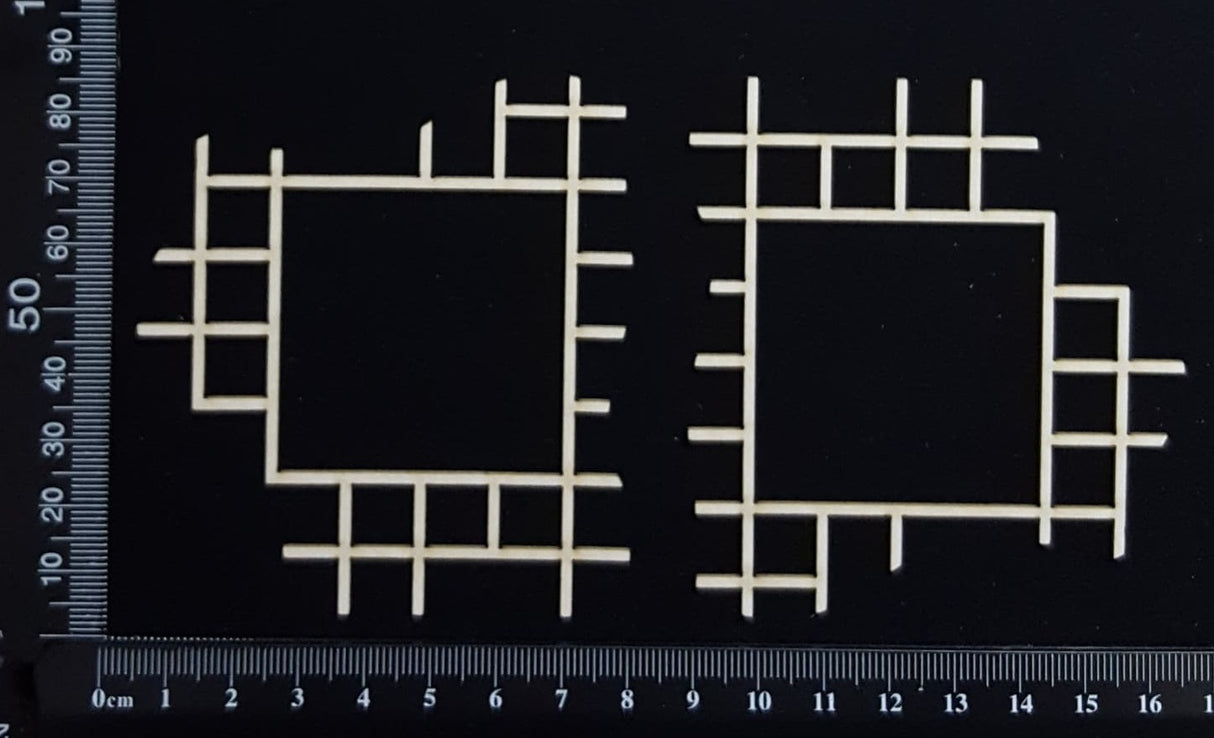 Square Mesh Frames - Mini - White Chipboard