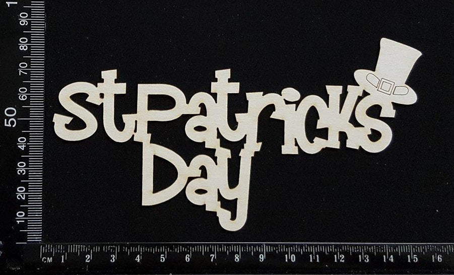 St Patricks Day - B - White Chipboard