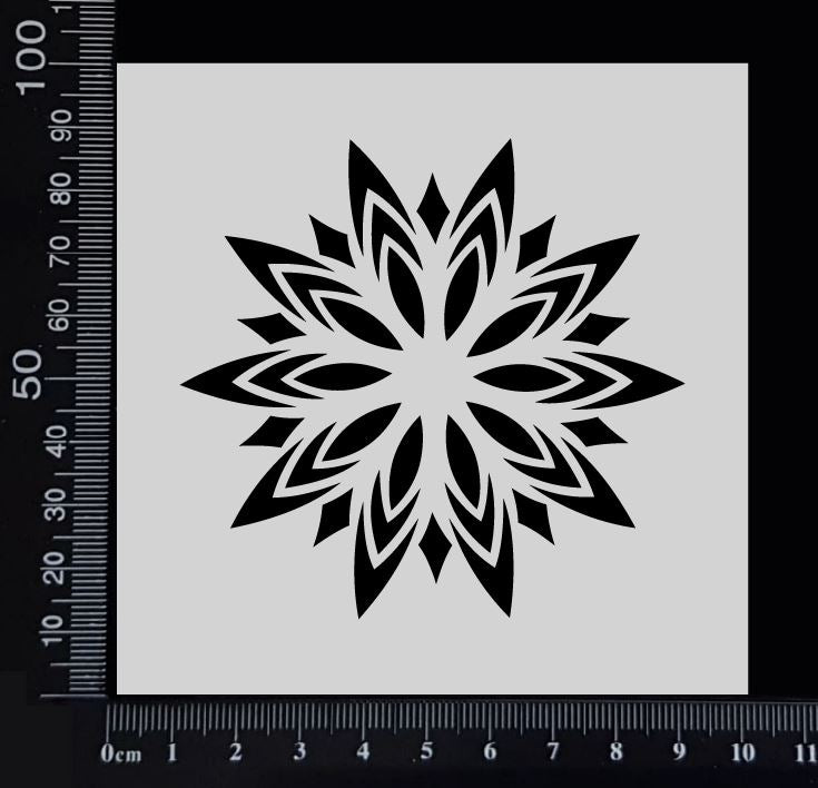 Star Flower - A - Stencil - 100mm x 100mm