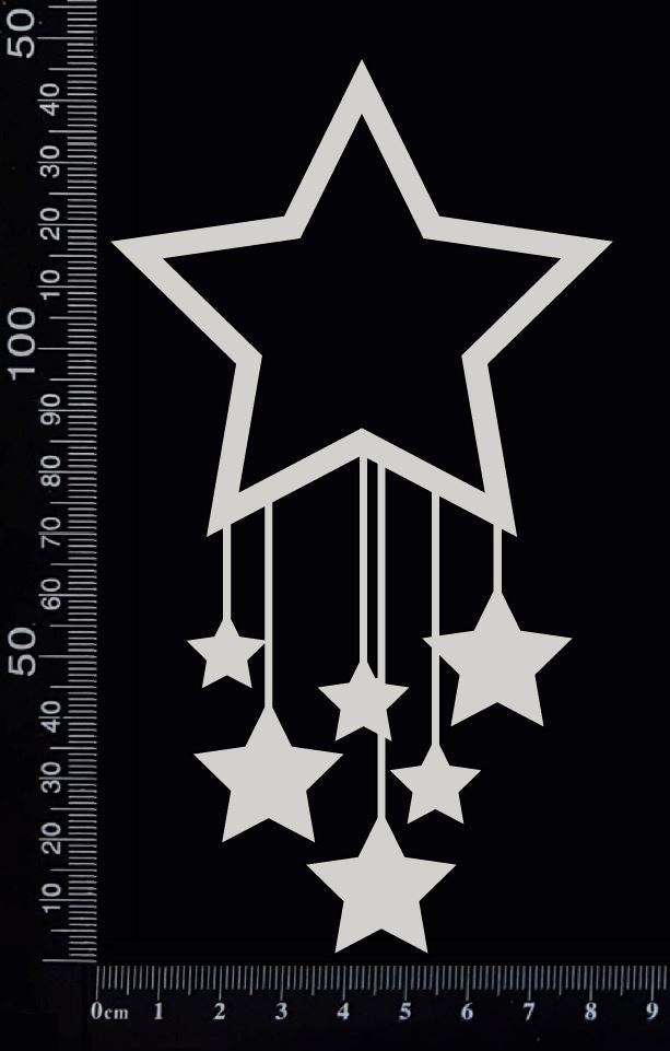 Star Strings Frame - AB - Small - White Chipboard