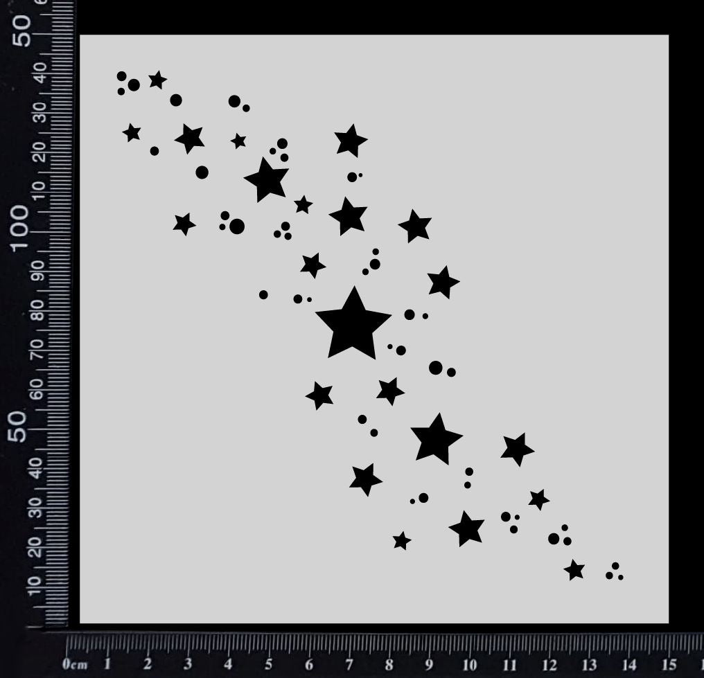 Star Trail - A - Stencil - 150mm x 150mm