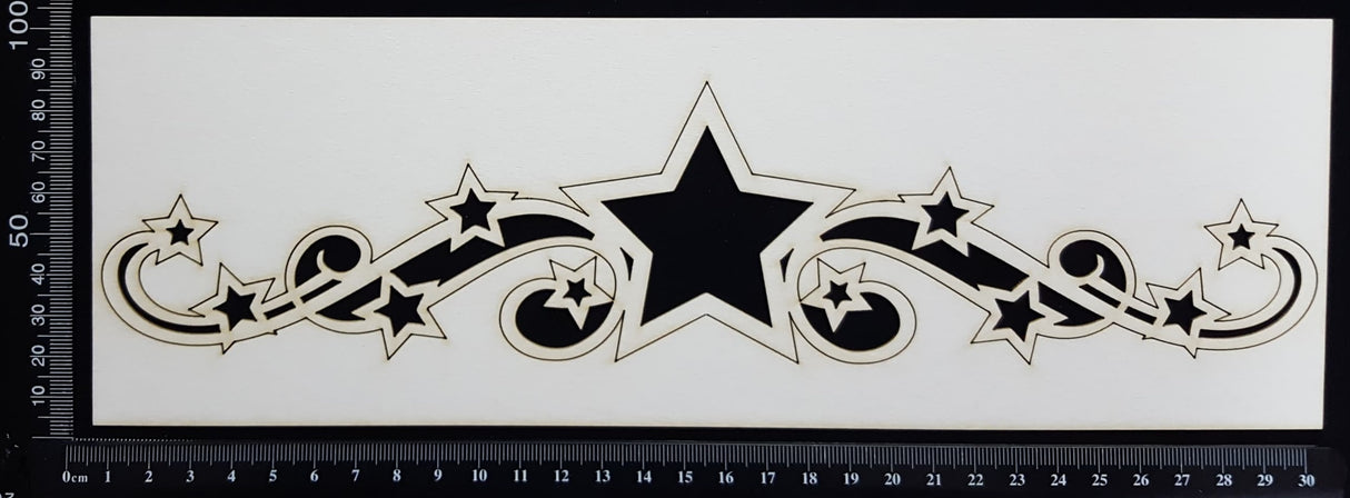 Star Border - A - Large - White Chipboard