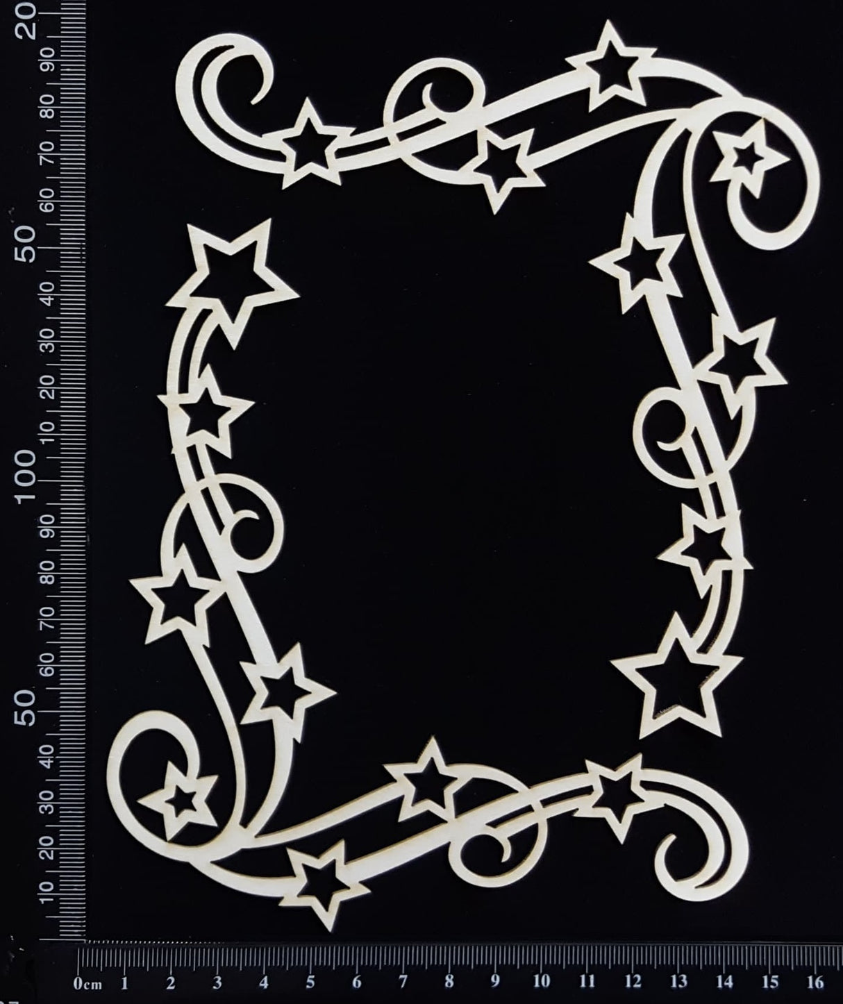 Star Corners - C - Large - White Chipboard