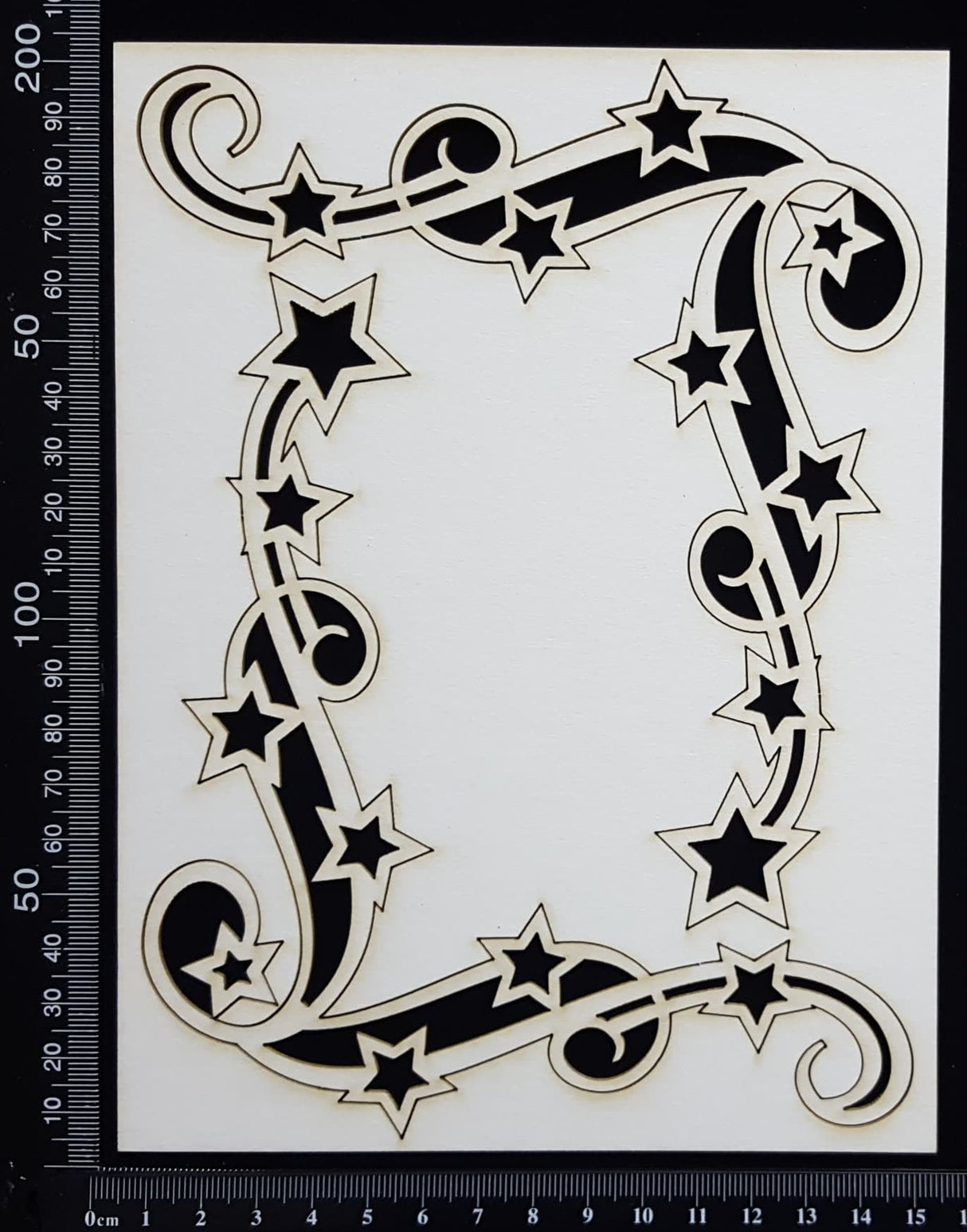 Star Corners - C - Large - White Chipboard