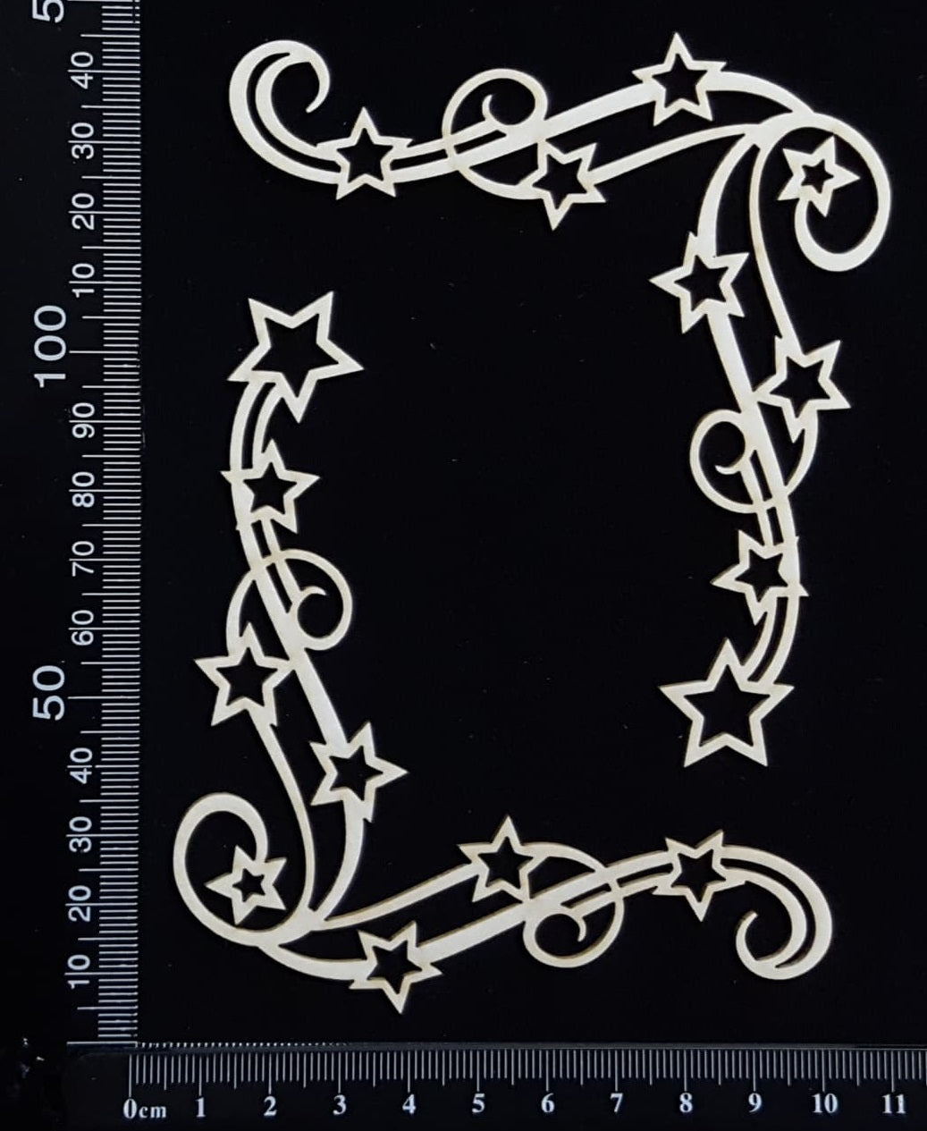 Star Corners - D - Small - White Chipboard