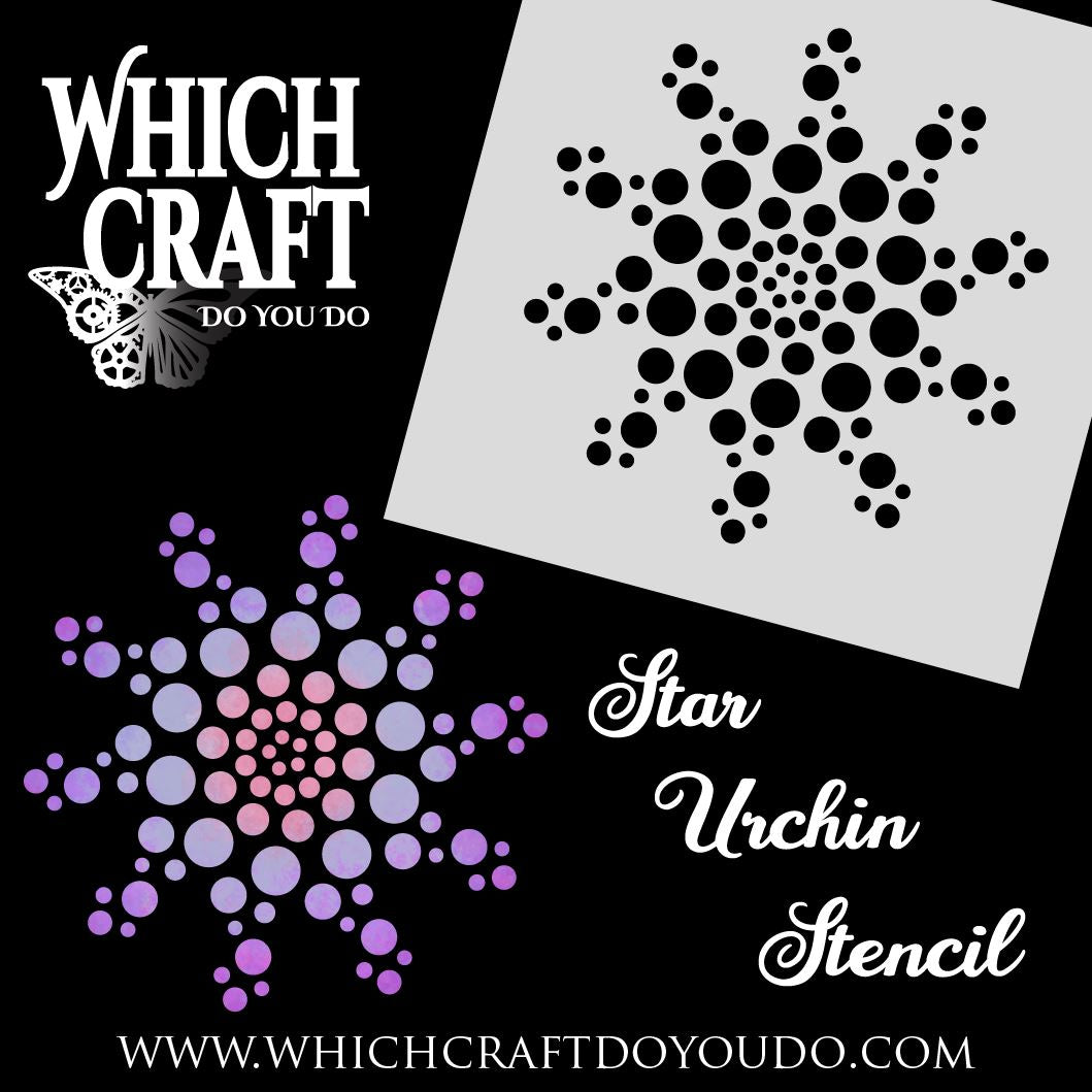Star Urchin - Stencil - 150mm x 150mm