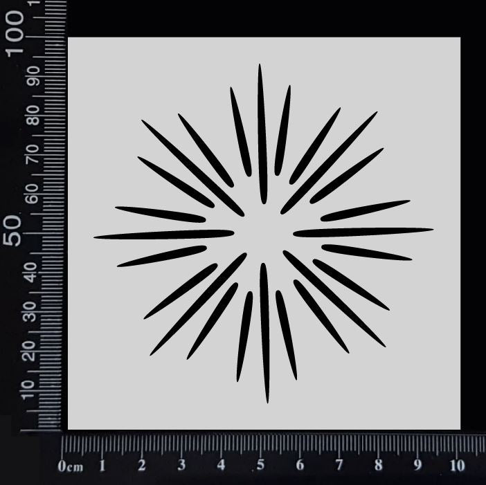 Starburst - Stencil - 100mm x 100mm