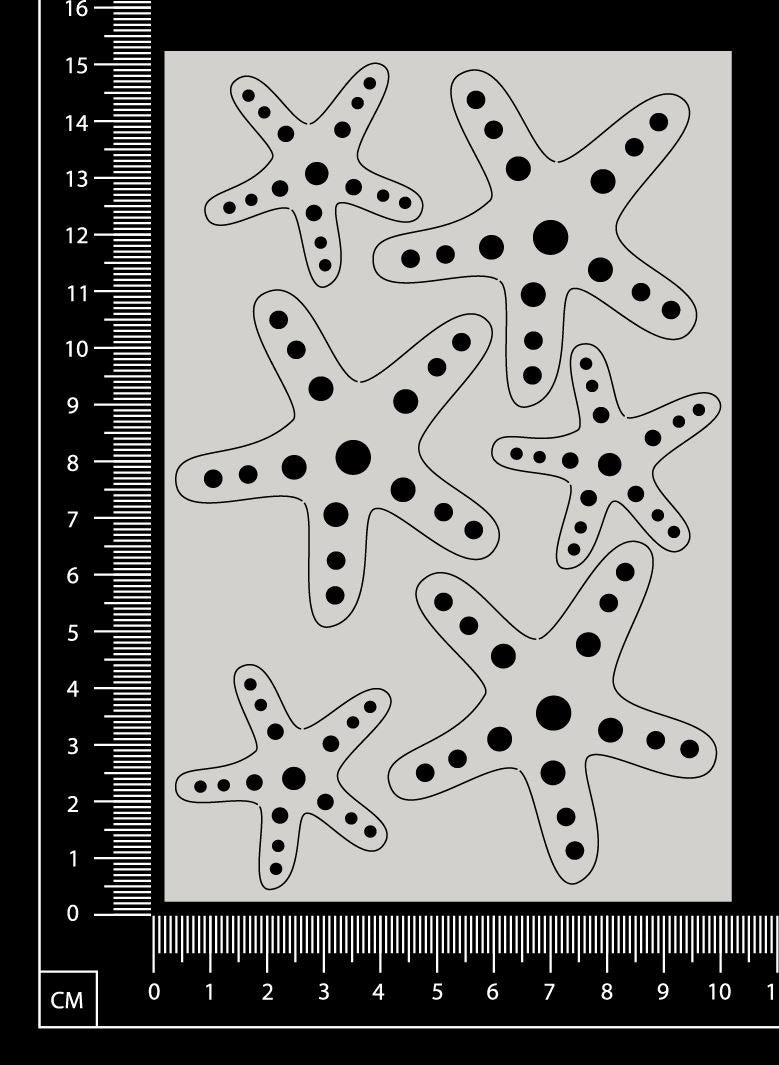 Starfish Set - B - White Chipboard